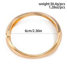 1pc Fashionable Minimalist Retro Chunky Jewelry Glossy Geometric Water Drop Springy Bracelet, Suitable For Women To Wear On Evening Party, Daily Occasions, And Perfect Gift For Holiday