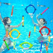 Juguetes para bucear y sumergirse en la piscina infantil - Algas marinas, medusas, aros de peces, varillas de buceo, recolección bajo el agua, entrenamiento de retención de la respiración