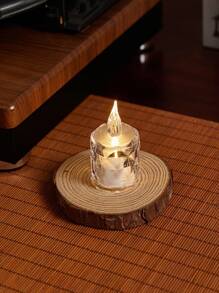 24 pièces de bougies LED sans flamme - bougies en plastique décorées de cristaux, fonctionnant à piles, convenant à la décoration intérieure, parfaites pour Noël, les fêtes, les mariages et les demandes en mariage