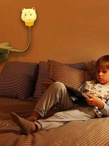 1 件可爱宠物 USB 夜灯，USB 插入式床头便携式可爱婴儿，遥控 LED 灯，适用于儿童、男孩和女孩的卧室装饰 - 暖白光 - 查看 6