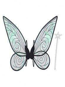 1件成人仙女翅膀，女孩蝴蝶翅膀，天使翅膀，女士仙女服装，万圣节服装派对礼物，成人仙女服装翅膀，女孩蝴蝶翅膀，天使翅膀，万圣节角色扮演服装，圣诞礼物，新年礼物 - 彩色 - 查看 4