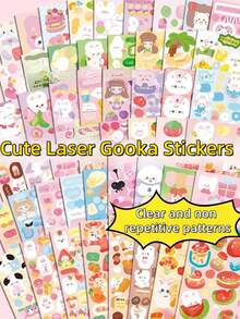 20/60/100/200 件可爱卡通贴纸，不干胶贴纸，派对 DIY 贴纸，趣味风格，可爱卡通主题，适合成人和青少年学校用品，返校