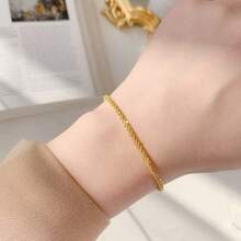 Kit Of 3 Women's Bracelets With Heart, Ball And Popcorn. 925 Silver Plated, 18K Gold - 金色 - 查看 6