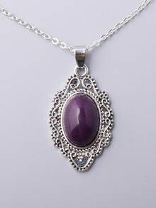 1 pieza Collar de resina púrpura, colgante de resina multicolor disponible - Morado - Ver 1