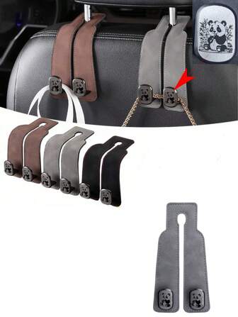 1pc/2pcs Car Seat Back Cover, Phone Holder Hook, Hidden Metal Hanger Design - Made Of Faux Leather, Fits Most Vehicles, Suitable As Gift For Father's Day, Mother's Day, Valentine's Day, Back To School For Women Storage Organizer Travel Essentials Back To School Dormitory Storage