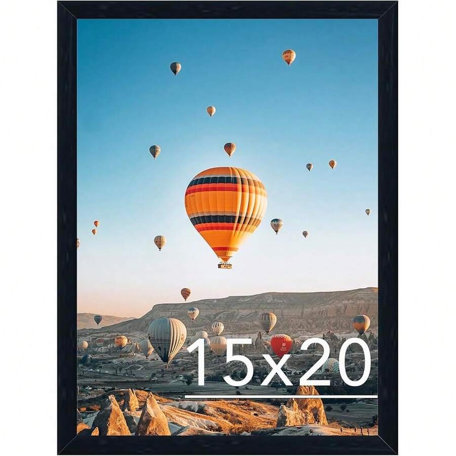 New 15x20 Picture Frame - Black, Horizontal & Vertical Formats For Wall Hanging, 15 X 20 Gallery Frame For Photos & Posters - 黑色 15x20 英寸 - 查看 1
