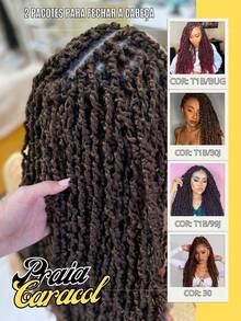 Crochet Braided Hair Beach Snail Twist Zhang Hair 400 Grams - màu đen - Xem 6