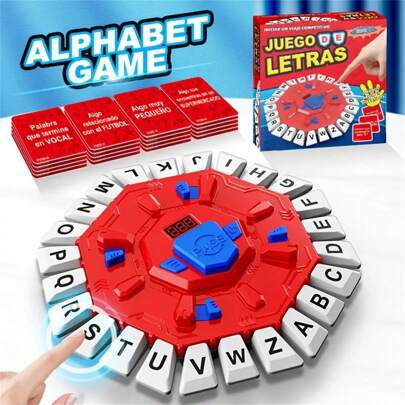 Spanish Spinning Tabletop Game, 2 Modes - 10-Second Response & Bomb Mode, Fast-Paced Interactive Group Game, 36 Hilarious Scenes & Timer, Word Building Strategy Game Puzzle Toy, Ideal For Family, Team Building, Outdoor, Christmas, Birthday, New Year Gift
