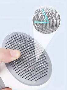 1 pièce Brosse d'épilation à clic unique, traitement rapide des poils d'animaux de compagnie, lavable et facile à transporter