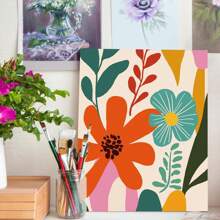 8X10 Pre Drawn Canvas For Painting For Kids 10 Pcs Floral Pre Printed Canvas Painting Kit Vibrant Botanical Pre Drawn Canvas To Paint Girls Night Party Supplies