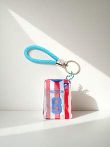 Llaveros con arena móvil personalizados, llaveros con patrones de camisetas del Real Madrid/Barcelona, adornos de balón para bolso con nombres y números de jugadores personalizables, llaveros brillantes, regalos ideales para amigos, compañeros de clase, parejas, impresión 3D de acrílico