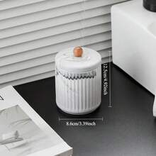 1件陶瓷皂液器/漱口杯/托盘/清洁棉签罐，仿大理石陶瓷浴室用品，家用沐浴露洗发水洗手液乳液瓶，浴室皂盒牙刷杯，适用于酒店民宿浴室家居装饰返校 - 多色 - 查看 9