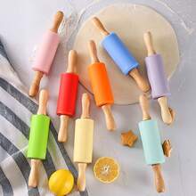 1 件 - 擀面杖（颜色随机），硅胶擀面杖，披萨面团滚筒，带不粘木柄 - 彩色 - 查看 13