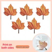 3pcs/150sheets Tree Leaf Shaped Sticky Notes. Realistic Leaf Memo Pads, Student Stickers, Bookmark Stickers, Maple Leaf Decorative Stickers, Message Stickers, Wish Wall Stickers. - Multicolor - View 11