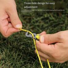 10 pièces Boucles en alliage d'aluminium pour le camping en plein air, régleur de corde de tente, boucle en forme de S pour corde de vent