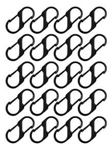 20/10pcs Sturdy And Reliable S-Shaped Hooks - Double Opening Design, Flexible And Easy To Use, Multifunctional Decorative Hook, Suitable For Outdoor And Daily Carry, Various Packaging Zippers For Luggage Decoration Fixing