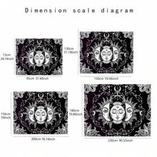 1 pezzo Arazzo bohémien con disegni del sole e della luna nel cielo, decorazioni per la casa misteriose, decorazione d'interni moderna e unica per camere da letto, soggiorni o dormitori