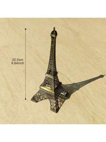 1pc Vintage Bronze Paris Eiffel Tower Model, High-Quality Zinc Alloy Material, Metal Crafts Home/Office Decor, Gift