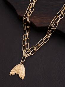 1pc Minimalist Gold Pendant Necklace, Multiple Styles Available