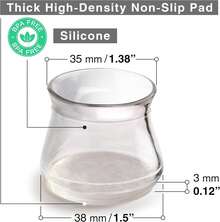 X-PROTECTOR Non Slip Furniture Pads - 16 Premium Furniture Grippers 2"! Self-Adhesive Rubber Feet Furniture Feet - Ideal Non Skid Furniture Pad Floor Protectors - Keep Furniture In Place! - trắng - Xem 5