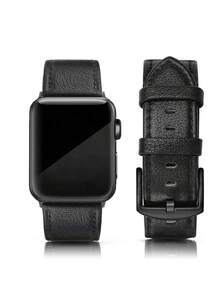 Premium Crazy Horse Leather Band For Apple Watch - Double-Sided Vintage Business Strap With Adjustable Brass Buckle | Soft Replacement Bands Fits Series Ultra/SE/10/9/8/7/6/5/4/3/2/1 (38-49mm) Unisex - 38mm/40mm/41mm - View 12