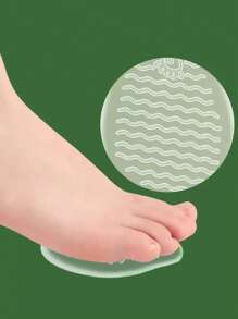 1 Pair Forefoot Pad Silicone Gel Cushion Insoles, Non-Slip For High Heels & Sandals