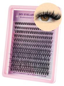 240/216/192 件睫毛簇 200D/180D/仙女蓬松单根睫毛 D 卷曲簇睫毛延长 8-18 毫米纤细 DIY 睫毛延长浓密假睫毛簇适合初学者睫毛簇、睫毛簇、单根睫毛、睫毛、假睫毛 - 彩色 - 查看 16