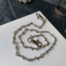 1Pc Punk Thorns Wire Barbed Trousers Long Waist Chain Hippop Grunge Goth Women Men Pants Jeans Accessories