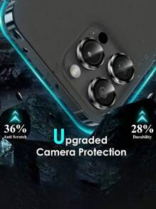 3pcs Scratch-Resistant Ultra Clear Tempered Glass Camera Lens Protector - Compatible With IPhone 15 Pro Max, 14 Plus, 13, 12, 11, 15 Pro, 15 Plus, 14 Pro - Perfect Fit, Scratch-Resistant And Durable, Black Gift For Birthday, Family, Friends Alloy Metal With Tempered Glass Full Cover, Lens Protector, Phone Accessories