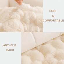Mivnue Pet Couch Cover, Couch Covers For Dogs, Washable Dog Sofa Covers Couch Protector, Fuzzy Non Slip Couch Slipcover Pet Friendly (Brown, 27.6" X 59.1") - 奶油 - 查看 3