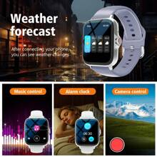 2025 New Silicone Strap Smart Watch With Multiple Sports Modes, Fitness Tracker, Pedometer, Wireless Call, Call Reminder/Rejection, Music Playback Control, Weather Forecast, USB Charging, Suitable For Men/Women