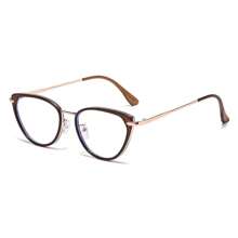 1pc Y2k Ladies Cold Tea Elegant All-Match Cat-Eye Glasses, Clear Glasses Plano Lenses Ladies Glasses Accessories
