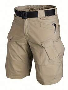 Men's Tactical Shorts With Multiple Pockets, Durable Multifunctional Utility Shorts, Quick-Drying Summer Training Shorts With Multiple Pockets - 卡其色 - 查看 8