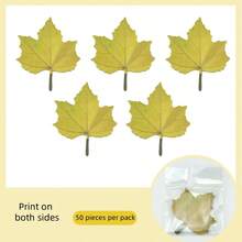 3pcs/150sheets Tree Leaf Shaped Sticky Notes. Realistic Leaf Memo Pads, Student Stickers, Bookmark Stickers, Maple Leaf Decorative Stickers, Message Stickers, Wish Wall Stickers. - Multicolor - View 12