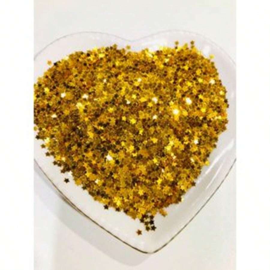 Mini Star Sequins - 03 Mm (PACK Of 20 Grams) - Gold - View 1