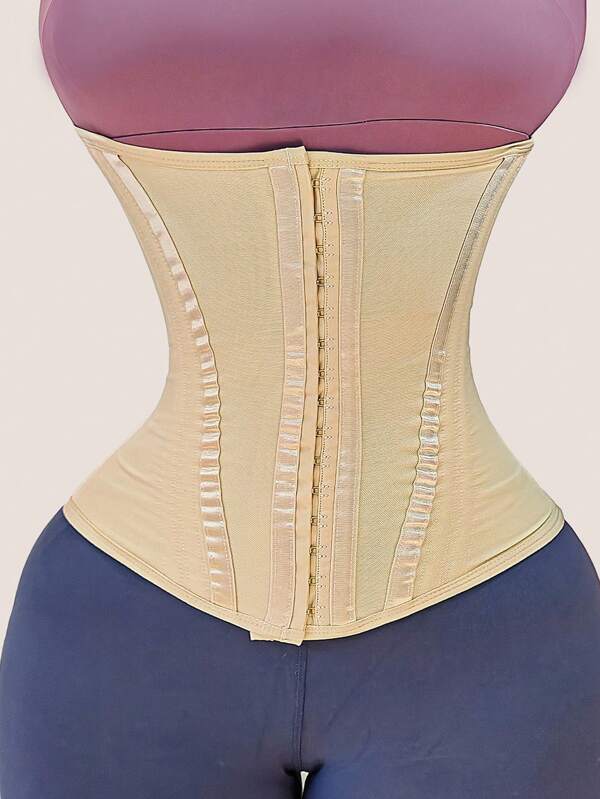 Nouveaux produits sur le marché Gaine de sport avec fermeture éclair Ceinture en plastique Femme Shapewear de scellement de taille
