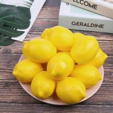 Artificial Lemons Artificial Fruits Fake Lemons Lifelike Lemonade Simulation Party Kitchen Table Summer Decorations Vase Filler Photographic Props (Yellow Lemons)