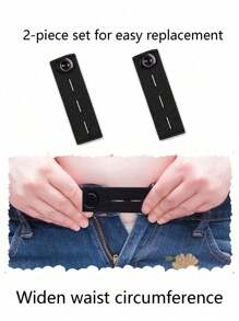 1pc/2pcs/4pcs Instant Adjustable Seamless Black Waist Belt Loop Extender For Jeans & Pants - Effortless Size Adjustment, Comfortable Fit, Easy Installation, Suitable For Men & Women Of All Sizes