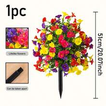 UV Resistant Artificial Boxwood Topiary Ball Trees With Ground Spike Faux Outdoor Shrubs For Porch Garden Front Yard Decor Indoor Outdoor Plants Low Maintenance Evergreen - 紫羅蘭 - 查看 8