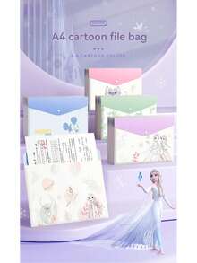 Pasta de documentos A4 com desenho animado da , capa transparente para relatório com botão de pressão, bolsa organizadora de documentos de escritório em PP, artigos de papelaria para estudantes, materiais de volta às aulas