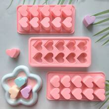 1/2 Stampi in silicone a forma di cuore per cubetti di ghiaccio, 10 cavità per facile estrazione, adatti per uso domestico, colore rosa o rosso, stampi per cubetti di ghiaccio, stampi per budini, possono produrre 10 cubetti di ghiaccio alla volta, ideali per estate, cocktail, succhi di frutta, bevande, feste.