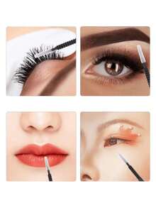 300/100pcs/Pack Eyelash Extension Cleaning Swabs, Eyelash Cleaning Sticks, Disposable Mascara Cleaning Sticks, Nano Makeup Brush Cleaning Swabs, Eyelash Remover, Lip Brush, Cleaning Swabs, Beauty Tools - Multicolor - View 4