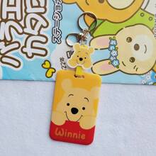 Disney Disney Cute Cartoon Style Release Button ID Badge/Card Holder, Metro/Bus Card Case, Name Tag Lanyard Keychain School Supplies,Back To School