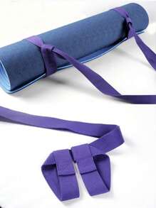 1pc 150*3.8cm Yoga Mat Strap, Available In Pink, Burgundy, Black, Orange, Army Green, Dark Purple, Adjustable Strap, Sports Mat Storage, Colorful Binding Strap, Storage Strap, Rope Yoga Stretching Strap, Portable Yoga Shoulder Strap, Fitness Workout, Shaping, Holiday Gift