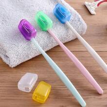 5/10pcs Travel Toothbrush Head Cover Toothbrush Caps Toothbrush Protective Caps Hike Case Brush Germproof Protector Random Color Vacation Travel Accessories Summer Travel Essentials