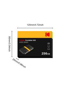 Kodak KODAK TYPE-C 3.2 PSSD Portable Solid State Drive (SSD), 128GB / 256GB / 512GB / 1TB Mini External Portable Hard Drive