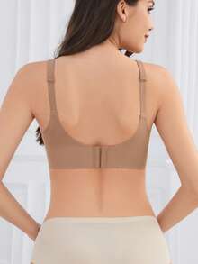 3pcs/Pack Pregnant & Nursing Bras, Front-Close Seamless Supportive Wireless Maternity Bras For All Seasons - Multicolor - View 3