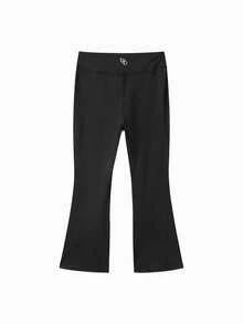 Balabala 儿童瑜伽裤女童裤子2025夏季新款轻薄中大童女孩喇叭裤速干运动 - 黑色 - 查看 2