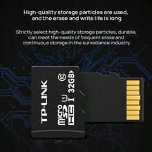 tp-link TF-Karte für Videoüberwachungskamera 32G-Speicherkarte zur Sicherheitsüberwachung Schnelle Lese- und Schreibgeschwindigkeit Stabile Leistung 24 Stunden Allwetterlagerung Lese- und Schreibgeschwindigkeit der Klasse 10 TL-SD32L