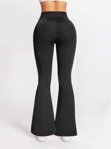 Slim-Fit Yoga Pants With Side Pockets, Exercise Fitness Workout Leggings